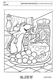ratatouille boyama sayfaları